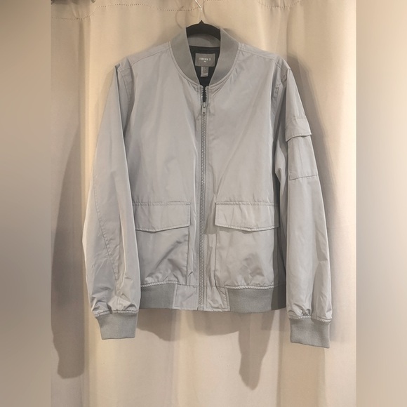 Men’s Silver Forever 21 Bomber Jacket - Picture 1 of 5